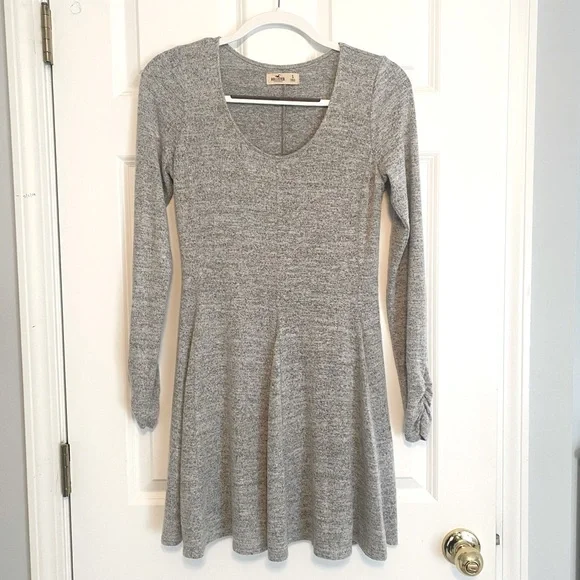long sleeve knit dresses for women Emproved Cable Knit Sweater Dress - Oat